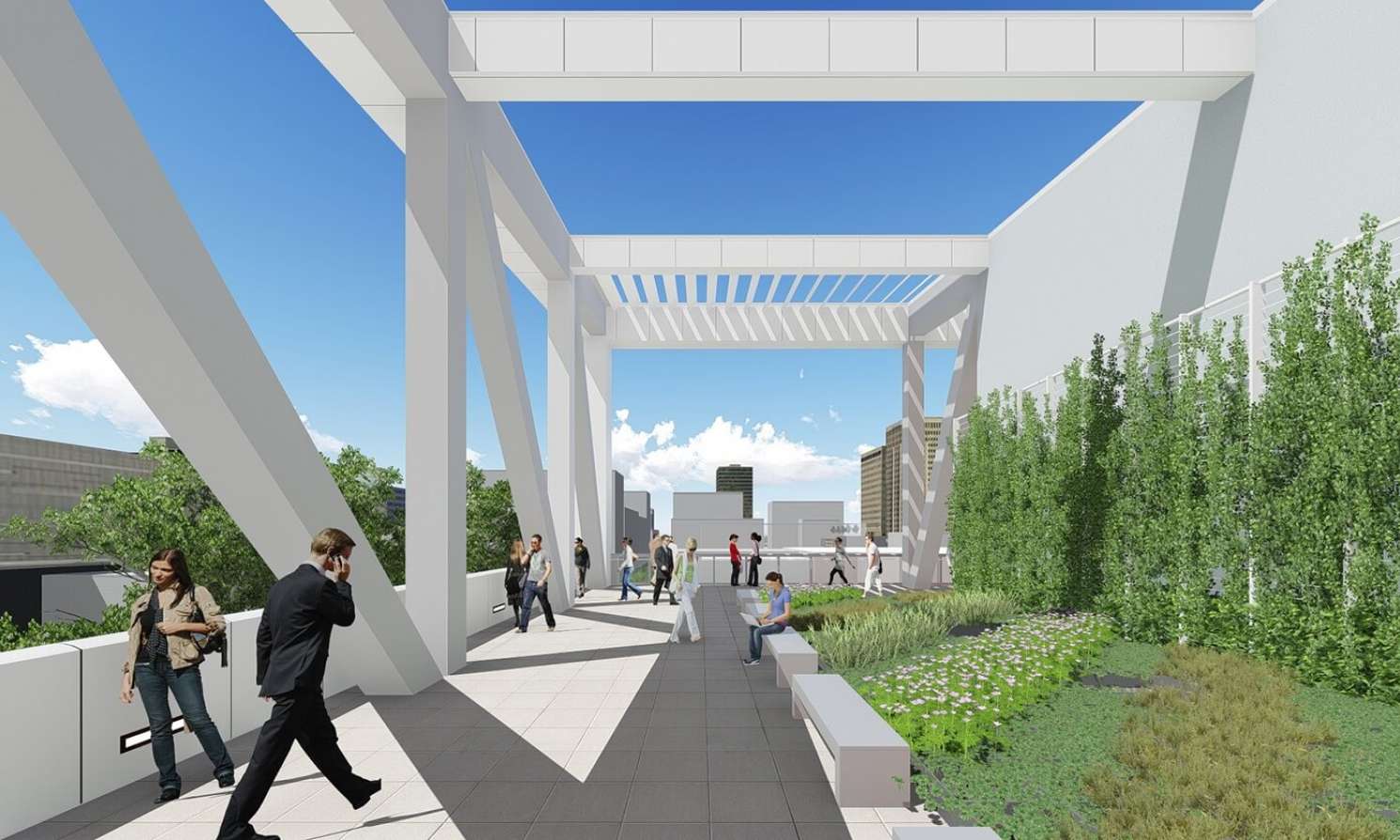 River Center Branch Library Terrace